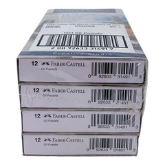 4 Sets Faber-Castell Oil Pastels Assorted Colors 12 Oil Pastels per Set