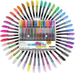 48 Pack Gel Pens Metallic Glitter Neon Pastel Coloring Art Drawing 1.0mm