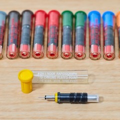 RARE – KOH-I-NOOR Rapidograph Tips Chrome / JEWEL / TUNGSTEN Technical Pen Nibs