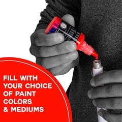 6 Empty Fillable Blank Paint Touch Up Pen Markers, Fill Acrylic, Oil Base, Auto
