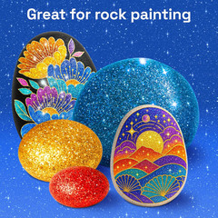 ARTISTRO 24 Sparkly Glitter Dual-Tip Paint Pens – Dazzling Markers with Acrylic
