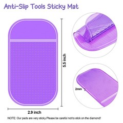6 Pieces Anti-Slip Tools Sticky Mat for Diamond Art Painting, 5.5 x 2.9 6 PCS