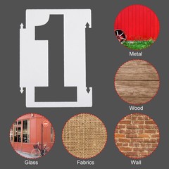 5 Inch Number Stencils Reusable Plastic Numbers Templates Set 0-9, White 10pcs