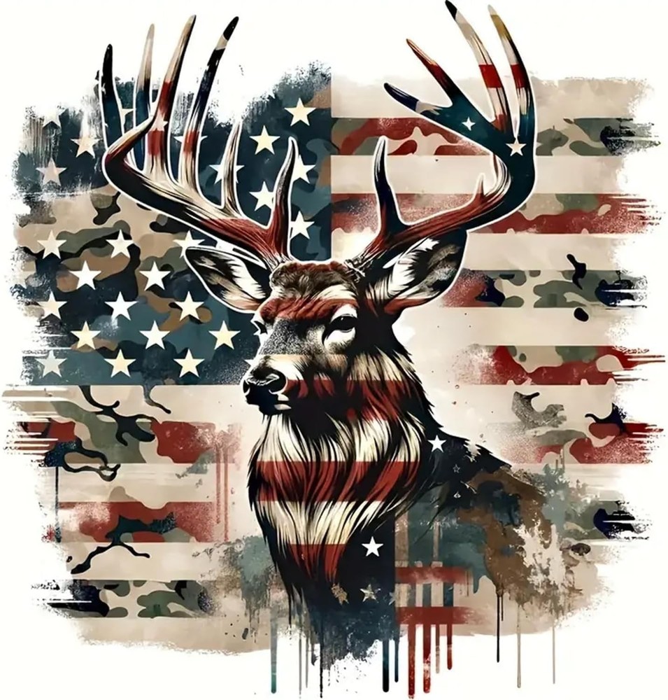 Patriotic Paint by Numbers Kit for Adults Beginner- 4th of July Adult Paint b…