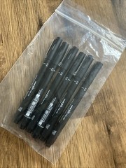 UNI-BALL Uni-Pin 0.8mm BLACK FINE LINE Drawing Pen NO: PIN 08-200 (PKT 6 PENS)