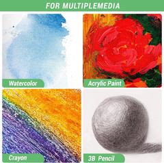 Pre-Stretched Canvases for Painting (12 Pack), Blank Painting Canvas for Adults