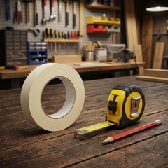 Masking Tape 0.75 inch x 55 Yards x 10 Rolls, White Painters Tape for General…