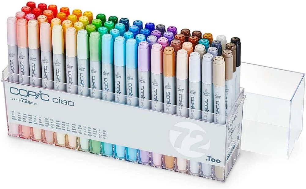 Copic Ciao Starter 72 Color Set Too Multicolor Illustration Marker Pen Japan New