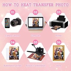 10 Pcs Aluminum Sublimation Blanks Heat, 6 x 8 inches 6 x 8 inches, white 6*8