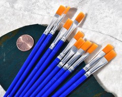 10 Pcs Pack of Nylon Graffiti Paint Brushes Art Oil Acrylic Watercolor