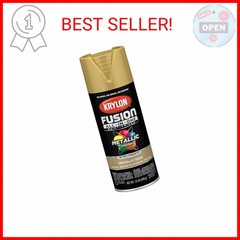Krylon Fusion All-In-One Adhesive Spray Paint for Indoor/Outdoor Use, 12 oz, Gol