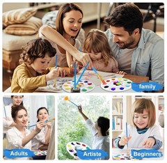 22pcs Paint Palettes, Plastic Paint Tray Palette, Paint Pallets for Kids or S…