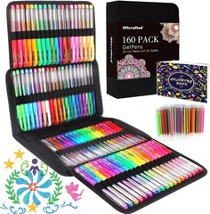 160 Pack Gel Pens Set with 80 Colors + 80 Refills for Adult Coloring & Art