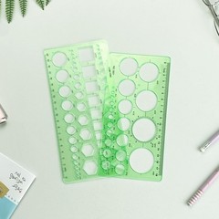 2-Pack Circle Template Geometry Rulers – Durable Drawing Stencils 1-4 inches