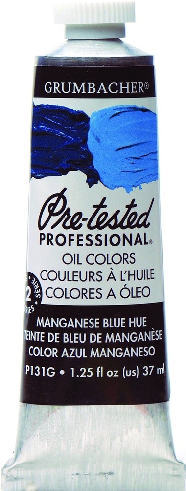 Grumbacher Pre-Tested Oil Paint, 37ml/1.25 oz., Manganese Blue (P131G)