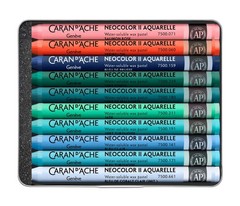 Caran d’Ache Neocolor II Beya Rebaï Cold Shades 10 Water-Soluble Wax Pastels Tin