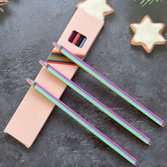 Multicolored Woodless Pencil 8 Color in 1 Coloring Pencil for Adult Kid Drawing