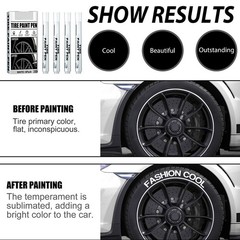Car Tire White Paint Marker Pen Oil-Based Ink Smooth Flow Valve Structure