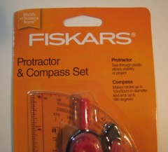 School Supplies Protractor and Compass Set Drafting Tools Fiskars New In Package