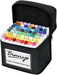 Bianyo 72 Classic Series Dual Tip Sketch Markers with 4 colors Carrying bag