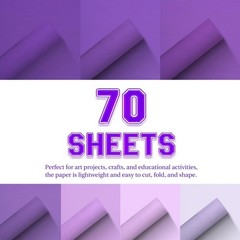70 Sheets Construction Paper 8.5×11 Inch 178GSM 65LB Heavyweight Crafts Art
