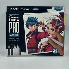 Spectrum Noir Like a Pro Art Kit Manga & Comic Heroes 24pc Set Art by Nicola Yau