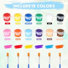 840 Pcs Mini Acrylic Paint Set 60 Set 12 Colors Washable Paint Strips 60 Pcs …