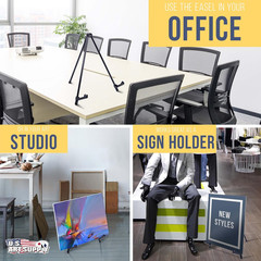 13.5″ Black Metal Tabletop Easel Stand – Foldable Tripod Table Top Easel Stand f