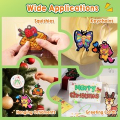 81 PCS 3D Art Paint & Puff Set, Mess-Crafts for Ages 4-8-12, Glow-in-the-drak…