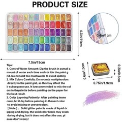 60 Colors Watercolor Painting Set For Children Adults Art Paint Complete Kit APR