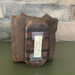 Antique Hand Carved Wood Block Print 5.5″ Pattern Fabric paper art decor