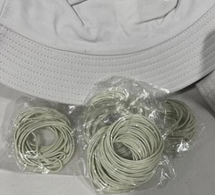 46 -Youth Bucket Hats for Tie Dye Silkfly White Cotton Blank Sun Hat DIY Tie Dye