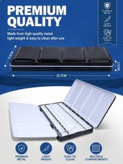 DUGATO Large Empty Watercolor Palette Tin with Lid – Holds 48 Half Pans (63 I…