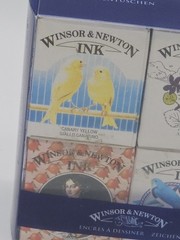 Winsor & Newton Drawing Inks NIB Set of 8 Calligraphy Red, Violet, Black, Brown,