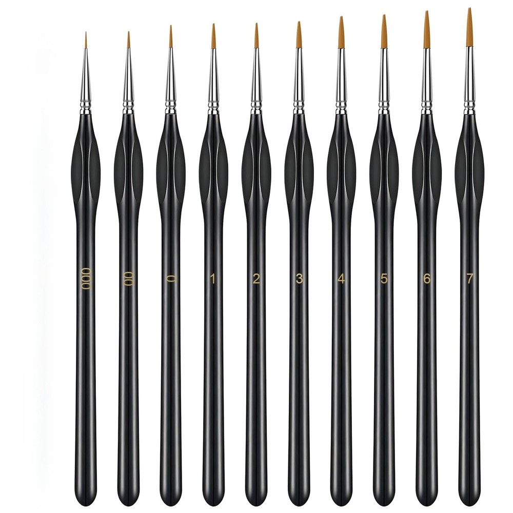 Micro Paint Brushes Set 10PCS Ergonomic Triangular Handles