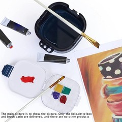1 PCS Airtight Paint Saver Storage Palette Box 16-Well Palette Box with Lid4877