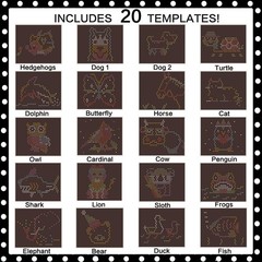Ayidawedo 20PCS Refill Templates for Light Up 6.8×8 inches, Colorful