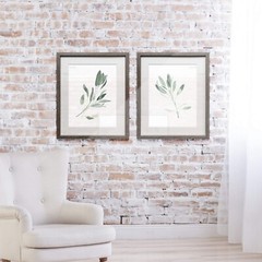Renditions Gallery Simple Sage II Framed Artwork Set, Peaceful Botanical Art,…