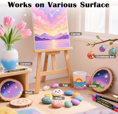 120 Colors Acrylic Paint Markers – Dual Tip Brush & Fine Fabric Paint Pens for R