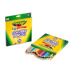 Crayola Colored Pencil Set 50 Ct Assorted Colors School Art Supplies