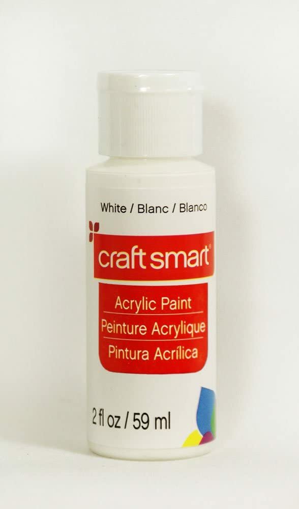 Craft Smart Acrylic Paint White 2 Fl.oz. Bottle