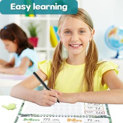 Grooved Cursive Handwriting Workbook with Disappearing Ink Pens Magic Reusabl…