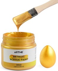 Metallic Gold Acrylic Paint, 100ML Non-Toxic, Non-Fading Gold Leaf Paint for Art