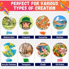 Stretched Canvas for Painting, 8″x10″, 11″x14″, Pack of 2, Pre-Primed Canvase…