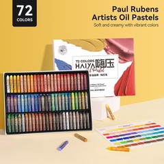 Oil Pastels Set – 72 Vibrant Colors, Ultra-Soft and Creamy Texture, Easy to B…