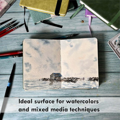 Watercolor – Sketchbook, 7.5X5 In, 140 LB, 300GSM, 100% Cotton, Acid Free, Cold