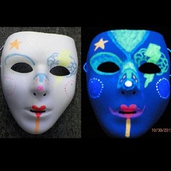 Glow in the DARK DayVisible UV Black Light Graffiti Art 1/2oz x 6 FREE UV KEY