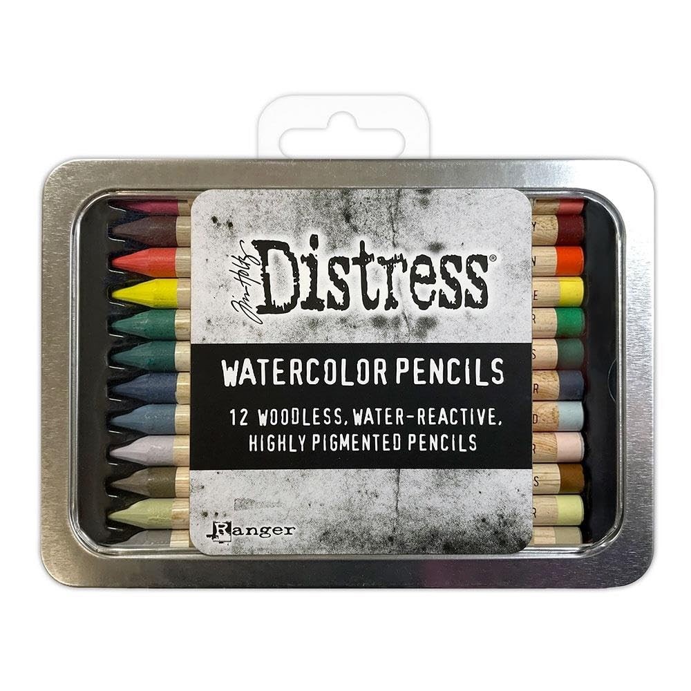 Tim Holtz Distress Watercolor Pencil 12pc 4 Wood Multicolor 12 piece Standard