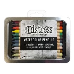 Tim Holtz Distress Watercolor Pencil 12pc 4 Wood Multicolor 12 piece Standard