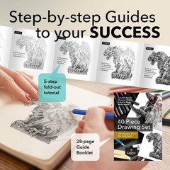 40-Piece Art Supplies Kit with Sketching Tutorial – Perfect for All Skill Levels